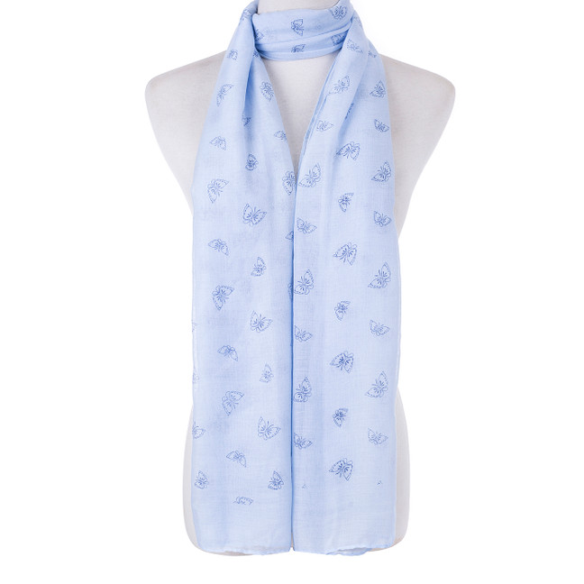 Blue Butterfly Scarf SC8769