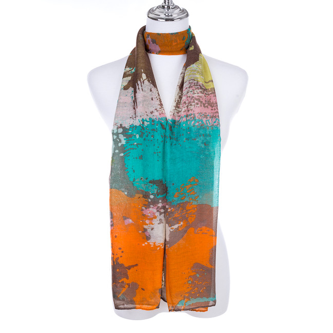 ORANGE Lady's Summer Light Weight Scarf SCX898-4