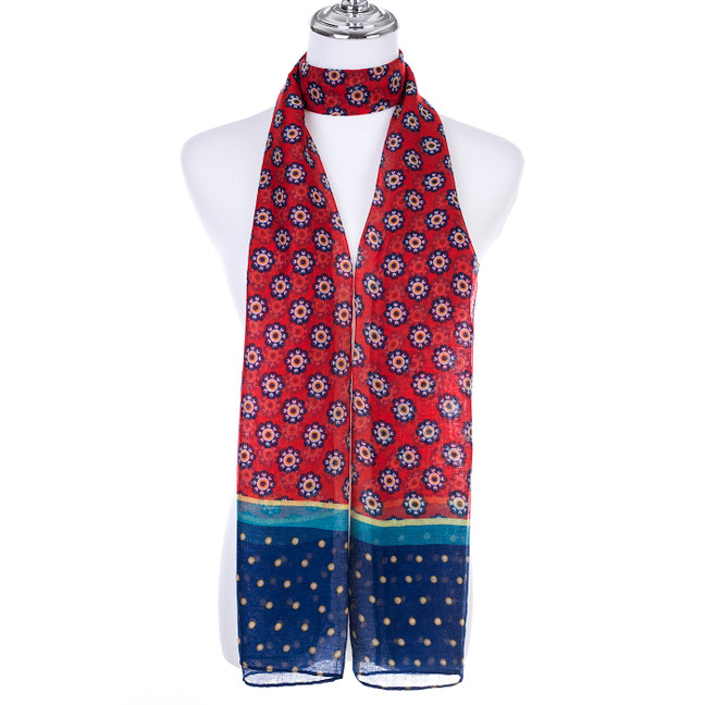 RED Lady's Summer Light Weight Scarf SCX900-2