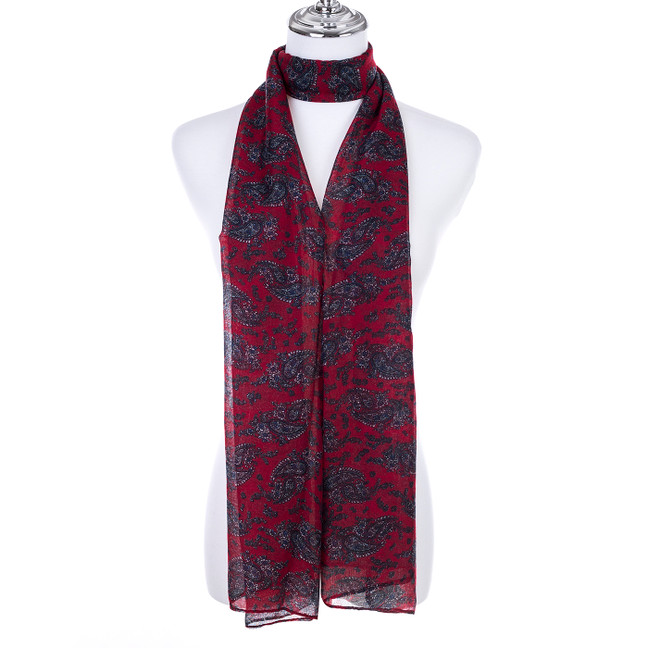RED Lady's Summer Light Weight Scarf SCX912-3