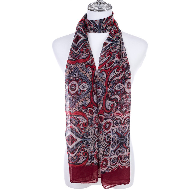 WINE Lady's Summer Light Weight Scarf SCX913-5