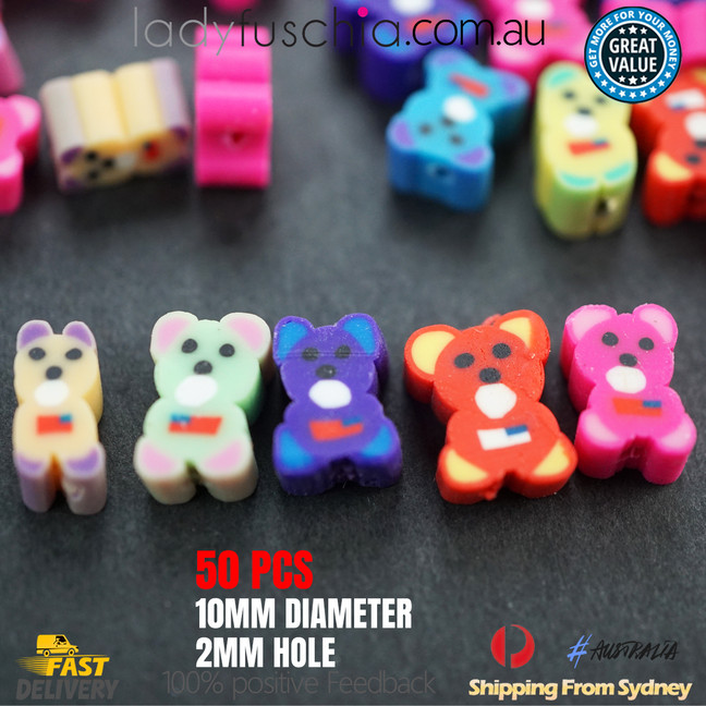 10MM POLYMERE CLAY TEDDY BEAR