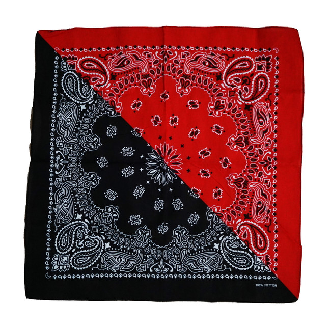 100% COTTON BANDANAS Paisley Square Head Scarf BPS100