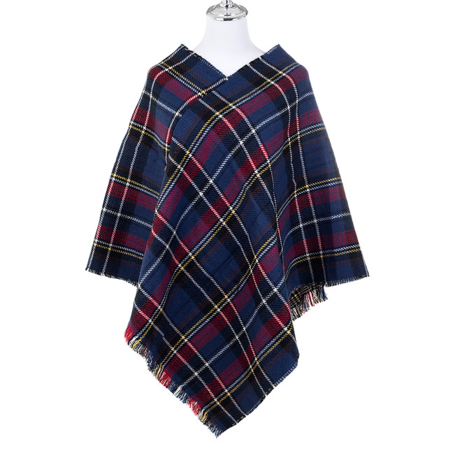 Navy and Red checks Women One-Size over head Phono SP1120