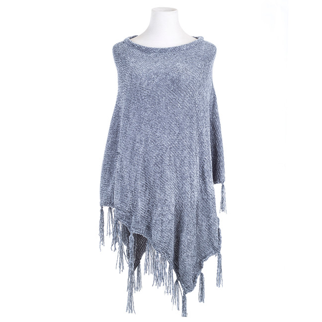 Grey with tassels Women One-Size over head Phono SP1136 GREY