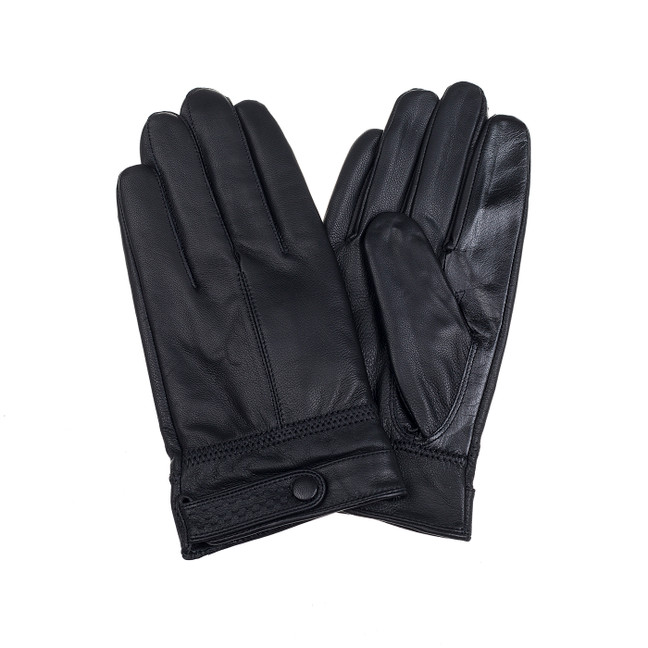 BLACK Men's Leather Gloves GL1067