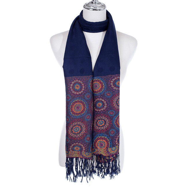 NAVY Pashmina Feeling Scarf SCP790-2