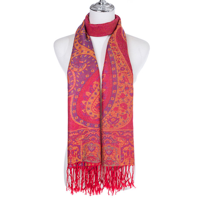 RED Pashmina Feeling Scarf SCP800-8