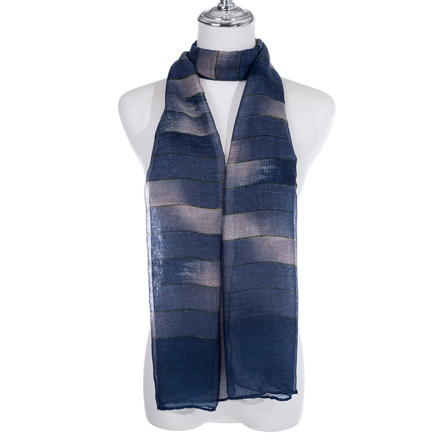 NAVY Lightweight Cotton Feeling Scarf SCX1429-2