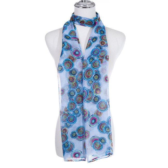 BLUE Lightweight Cotton Feeling Scarf SCX1441-4