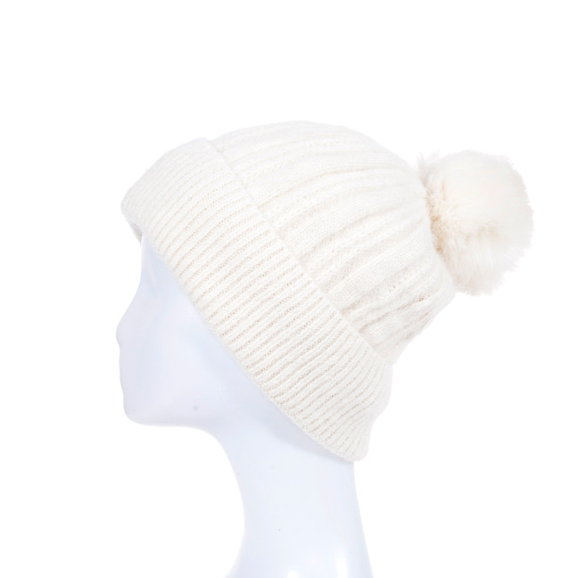 WHITE Adult Beanie HATM461-6