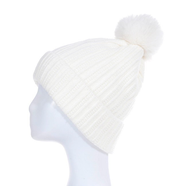 WHITE Adult Beanie HATM537-8