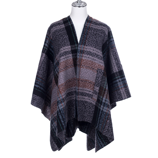 BLACK Ladies Poncho SP1300-4