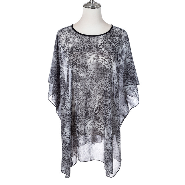 Summer Beach Women Holiday Loose Fit Cover Up Dress With Paisley Print Round-Neckline And Batwing Sleeves CL1262-2 Summer Beach Women Holiday Loose Fit Cover Up Dress With Paisley Print Round-Neckline And Batwing Sleeves CL1262-2