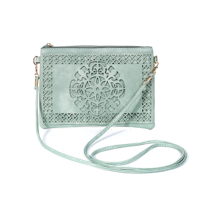 TEAL Crossbody Envelope-Style Bag B6449-3