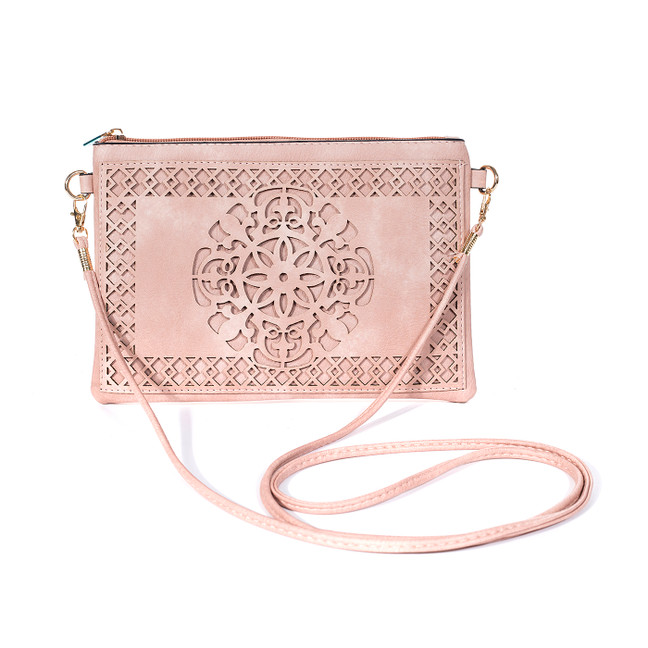 PINK Crossbody Envelope-Style Bag B6449-5
