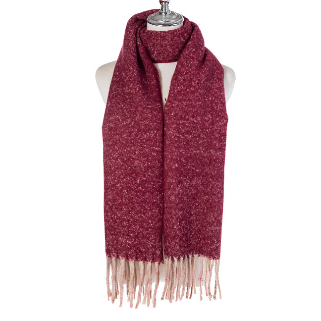 Women Winter Scarf Soft Warm Plaid Checked Tassel Shawl Wrap Oversized Long Thick Cozy Scarf