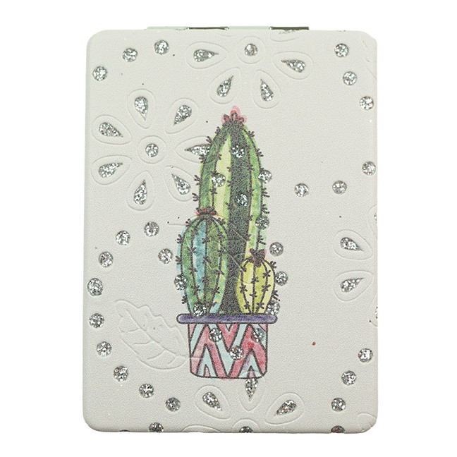 Designed Diamond Cactus Pattern Rectangle Mirror