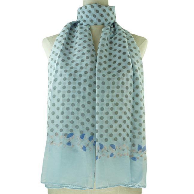 Blue Dots Print All Seasons Scarf