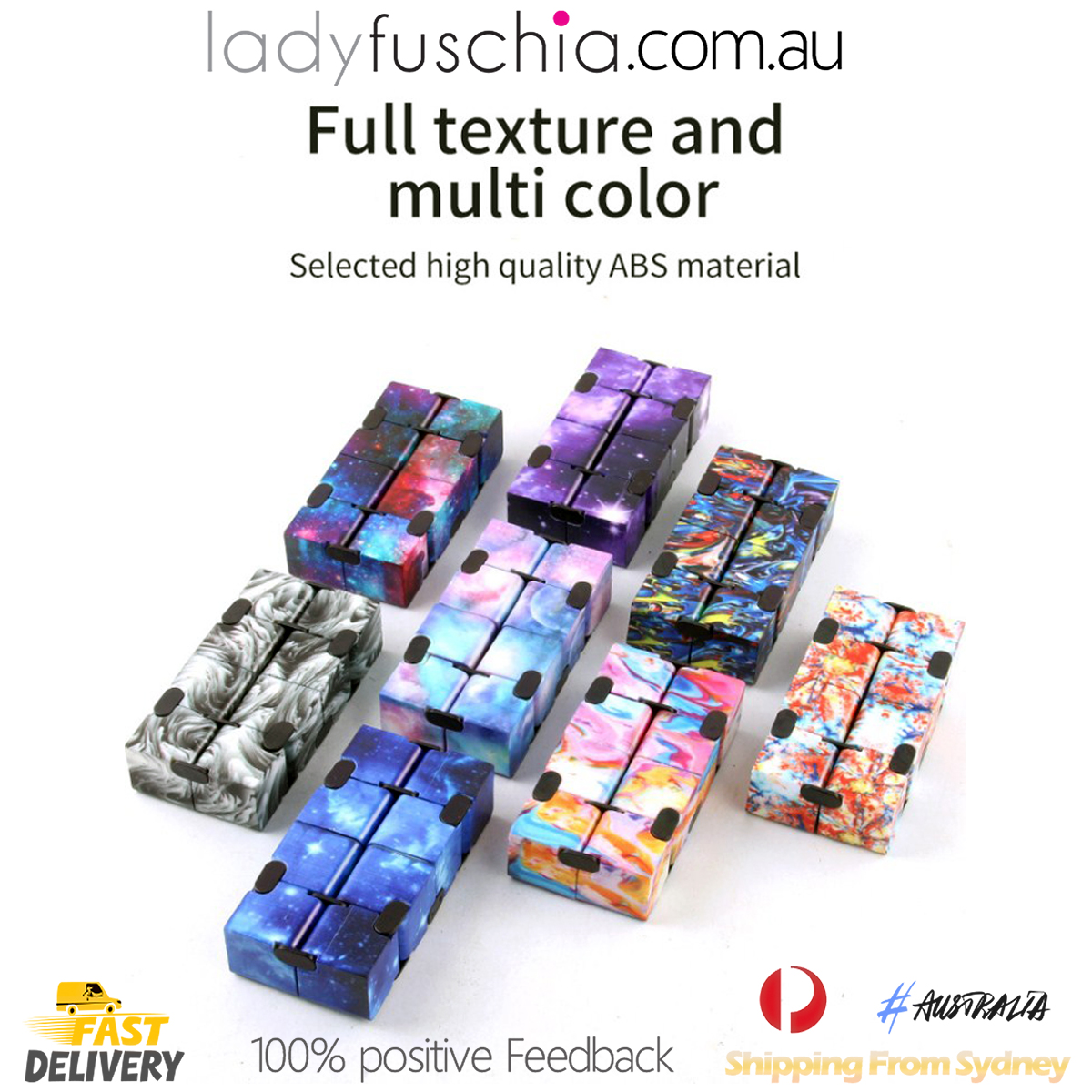 Infinity Cube Fidget Toys Magic Puzzle Sensory Autism Anxiety ADHD ...