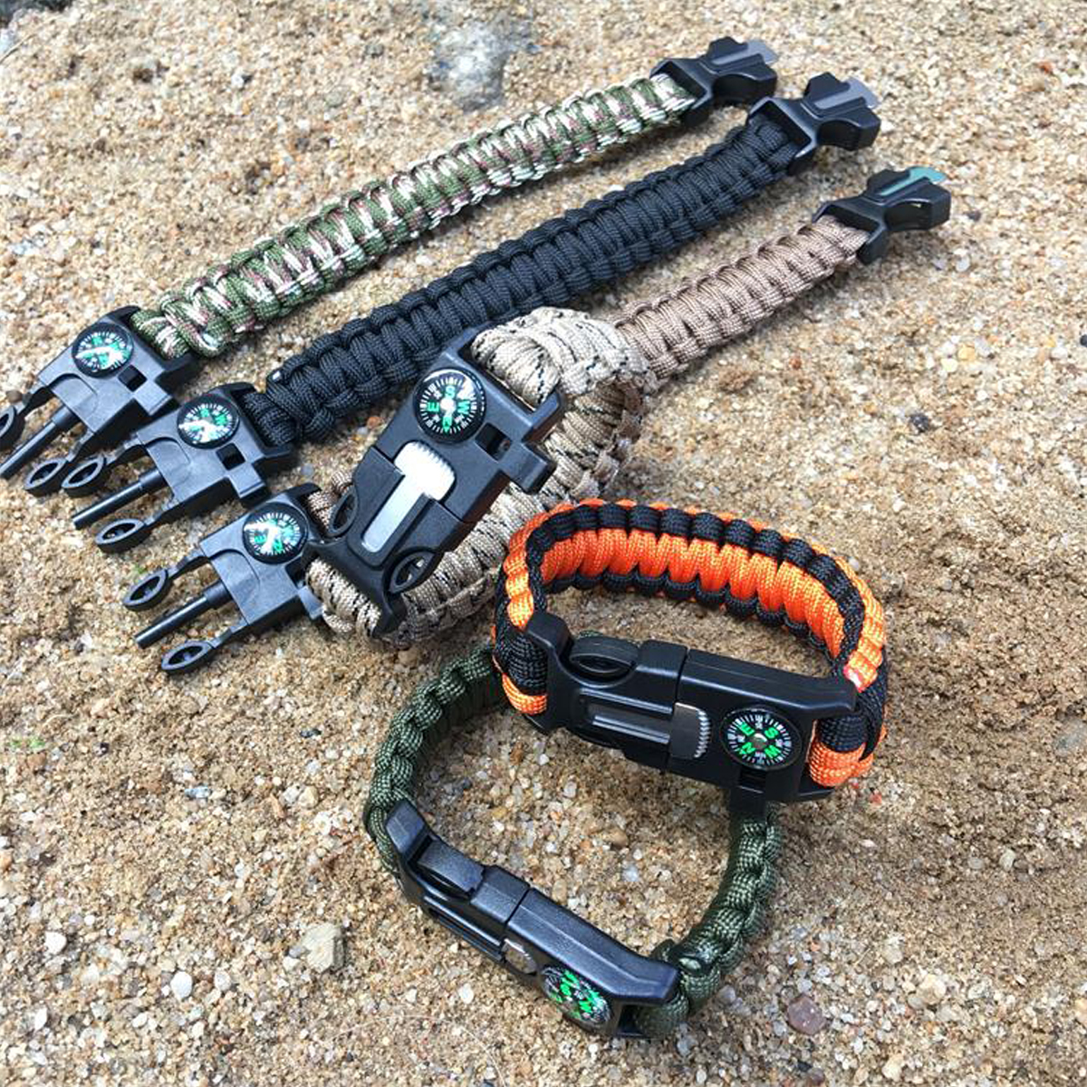 1pc Paracord Bracelet Ultimate Tactical Survival Gear Camping Fishing  Survival Fire Starter Scraper Accessories Hiking Camping Fishing Hunting |  Quick & Secure Online Checkout | Temu
