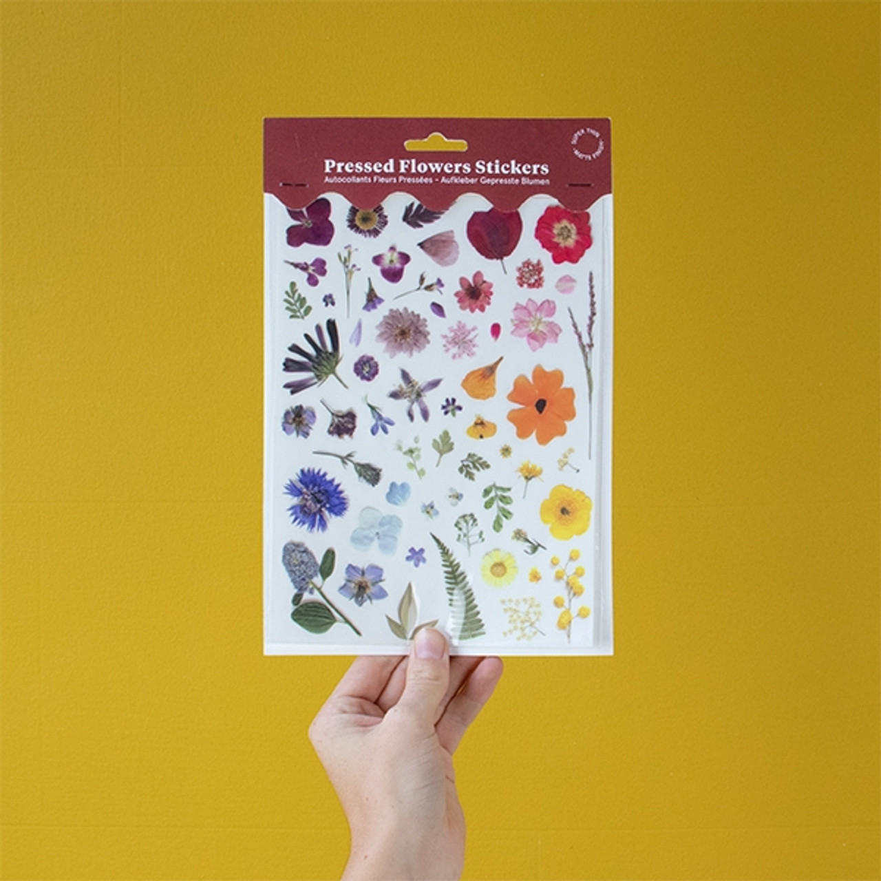 Pressed flowers sticker sheet