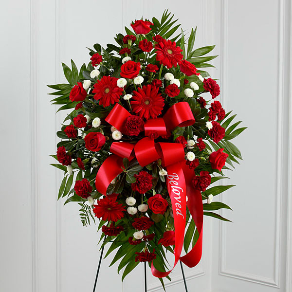 The Treasured Memories Standing Spray - Flower Den Florist