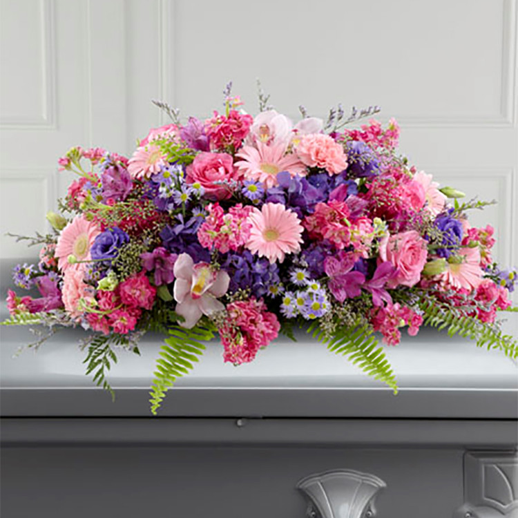 The Glorious Garden Casket Spray - Flower Den Florist | Northern