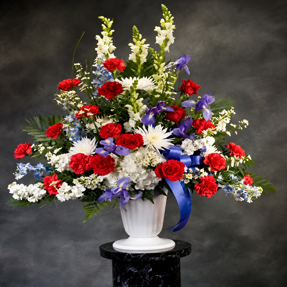 Red White and Serenity Arrangement