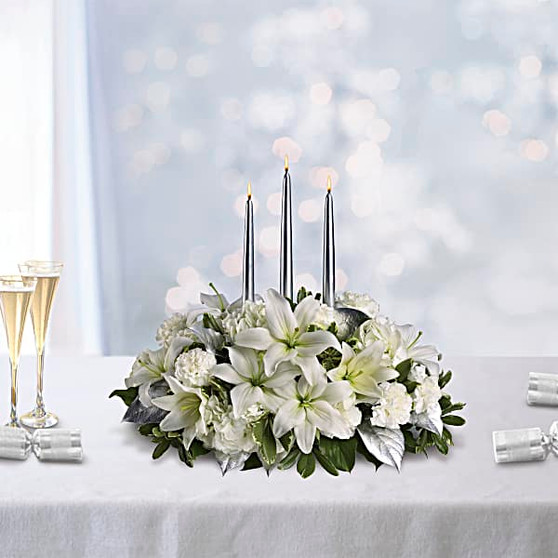 Silver Elegance Centerpiece