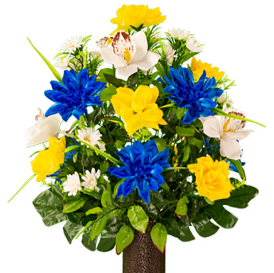 Blue and Yellow Orchid Mix
