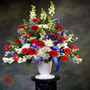 Red White and Serenity Arrangement
