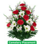 Red Roses with White Lotus Bouquet