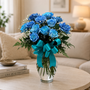 One Dozen Blue Dyed Roses