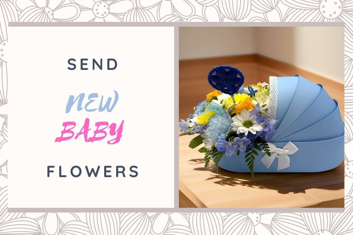 New baby flower arrangements for hospital delivery