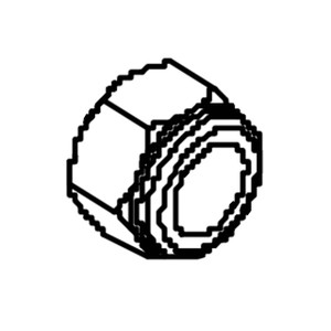 Hydro Gear OEM 50317 - Nut Hex 5/16-24 Nylon Insert - Hydro Gear Original Part - Image 1