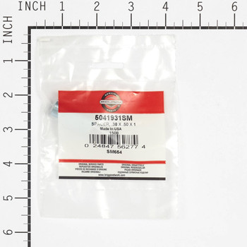 Briggs and Stratton OEM 5041931SM - SPACER .38 X .50 X 1 Briggs and Stratton Original Part - Image 1