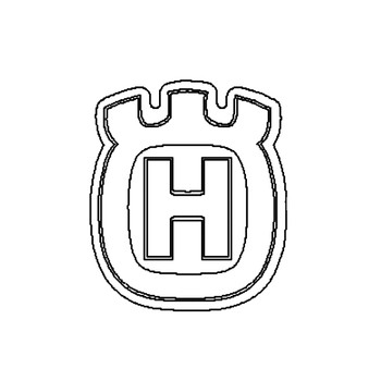 Husqvarna OEM 532422011 - Decal Crown H 70mm - Husqvarna Original Part - Image 1