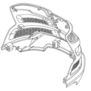 Husqvarna OEM 597247301 - Grille Assembly Gt Ii Led - Husqvarna Original Part