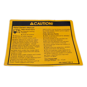 Hustler OEM 760637 - DECAL MOWER DECK QUICK - Image 1