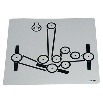 Hustler OEM 605251 - DECAL BELT ROUTING - Image 1