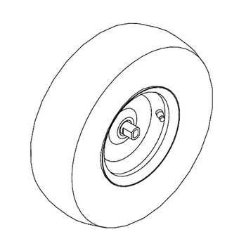 Hustler OEM 607932 - TIRE WHEEL 18 X 6.50 8 BLACK - Hustler Original Part