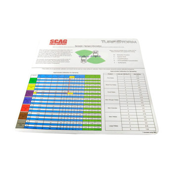 Scag OEM 486733 - DECAL SPRAYING & SPREADING INSTR - Scag Original Part - Image 1