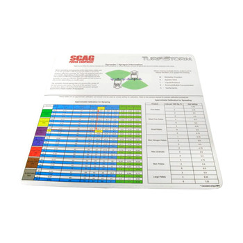 Scag OEM 486733 - DECAL SPRAYING & SPREADING INSTR - Scag Original Part - Image 1