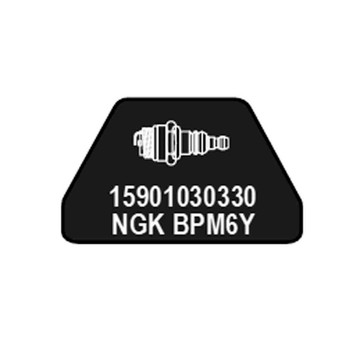 Shindaiwa OEM X532005120 - Label - Spark Plug - Bpm6Y - Shindaiwa Original Part