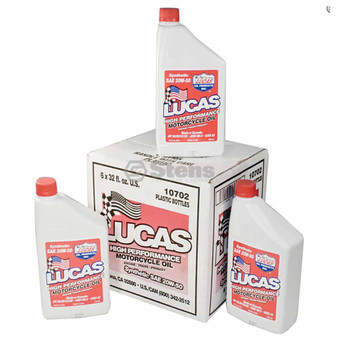 Stens OEM 051669 Lucas Oil Motorcycle Oil Synthetic 20W50 Six 32 oz. bottles Stens Original Part