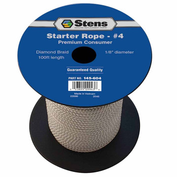 Stens OEM 145604 Stens 100Diamond Braid Starter Rope #4 Diamond Stens Original Part