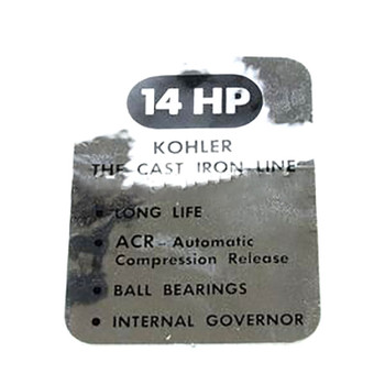 Kohler OEM 236715-S - DECAL; 14 HP - Kohler Original Part
