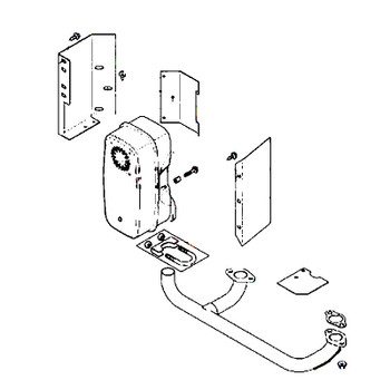Kohler OEM 24 786 15-S - KIT; MUFFLER MOUNTING - Kohler Original Part