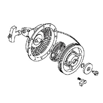 Kohler OEM 33 165 01-S - RETRACTABLE STARTER ASSEMBLY - Kohler Original Part